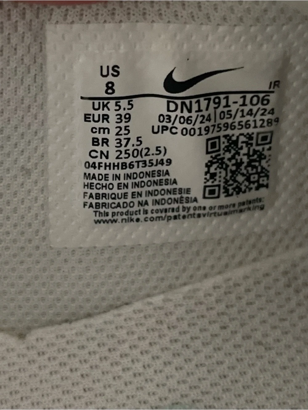 Women Size 8 Nike Cortez Leather Summit White Light Silver Shoes